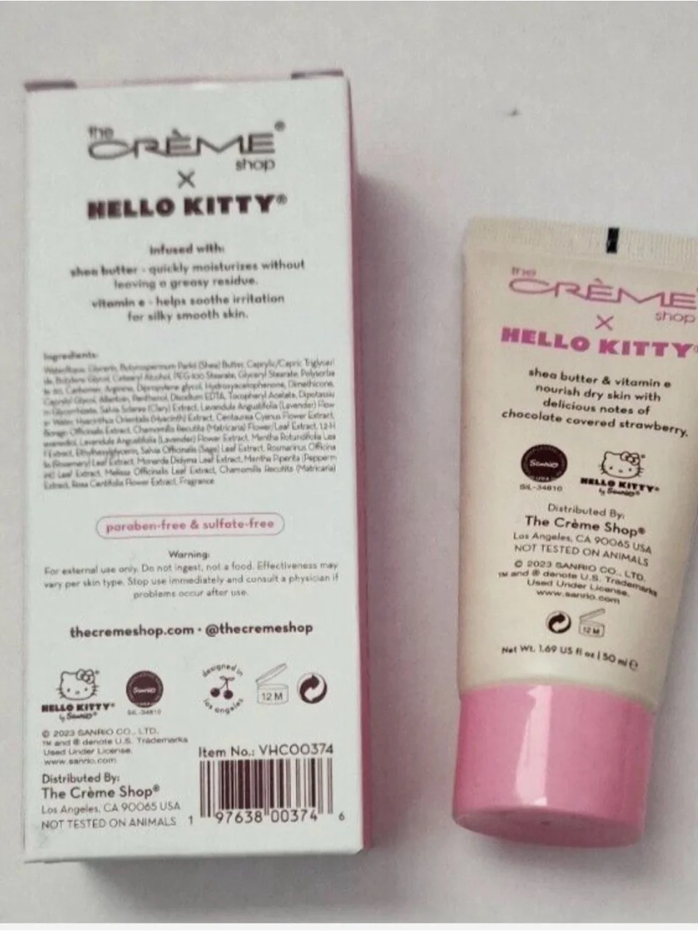 The Crème Shop Hello Kitty Moisturizing Hand Cream Chocolate Strawberry